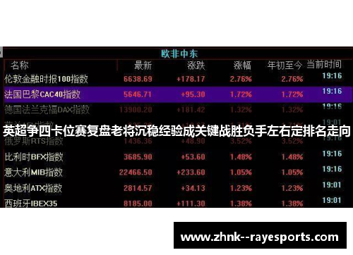 英超争四卡位赛复盘老将沉稳经验成关键战胜负手左右定排名走向